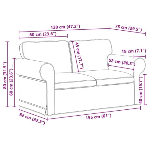 Sofa 2 pcs Ciemnoszary Metal
