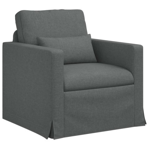 Sofa 2 pcs Ciemnoszary Metal
