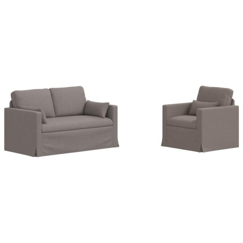 Sofa 2 pcs Ciemnoszary Metal