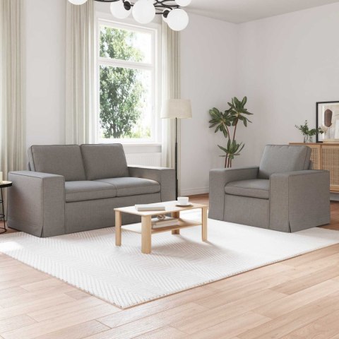 Sofa 2 pcs Ciemnoszary Metal