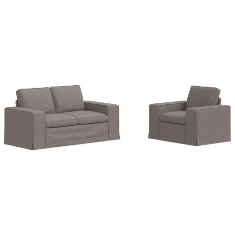 Sofa 2 pcs Ciemnoszary Metal