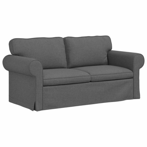 Sofa 2 pcs Ciemnoszary Metal