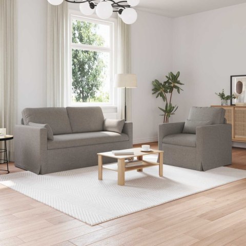 Sofa 2 pcs Ciemnoszary Metal
