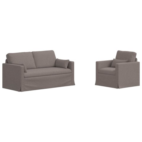 Sofa 2 pcs Ciemnoszary Metal