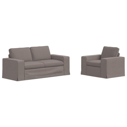 Sofa 2 pcs Ciemnoszary Metal