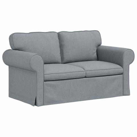 Sofa 2 pcs Jasnoszary Metal