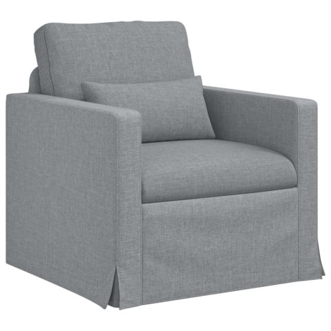 Sofa 2 pcs Jasnoszary Metal