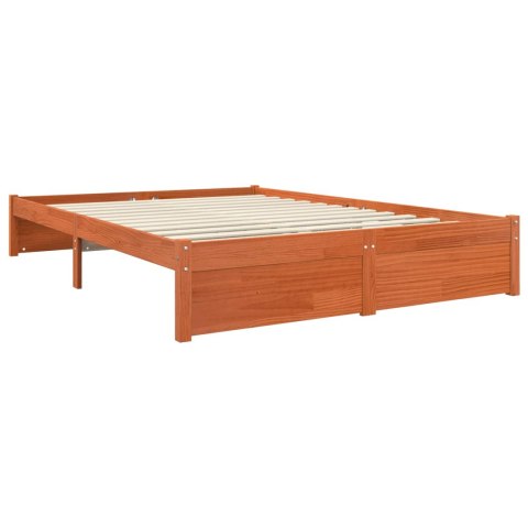Regał Ramy Łóżka Z zagłówkiem 2 pcs Woskowy Brąz 200 x 160 cm