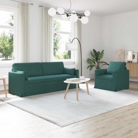 Sofa 2 pcs Ciemna zieleń Metal