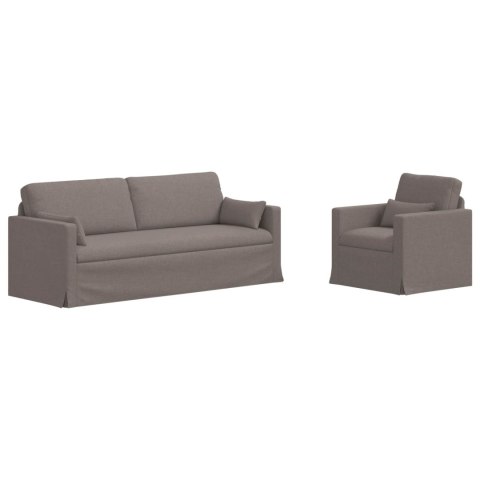 Sofa 2 pcs Ciemnoszary Metal