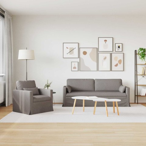 Sofa 2 pcs Ciemnoszary Metal
