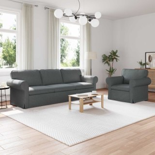 Sofa 2 pcs Ciemnoszary Metal
