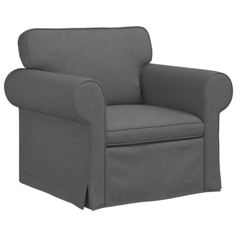 Sofa 2 pcs Ciemnoszary Metal