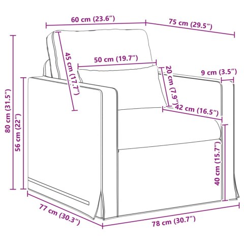 Sofa 2 pcs Jasnoszary Metal