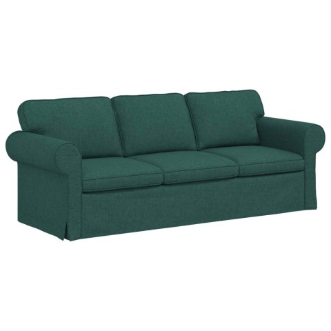 Sofa Ciemna zieleń 215 x 82 x 80 cm Metal