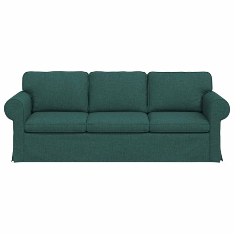 Sofa Ciemna zieleń 215 x 82 x 80 cm Metal
