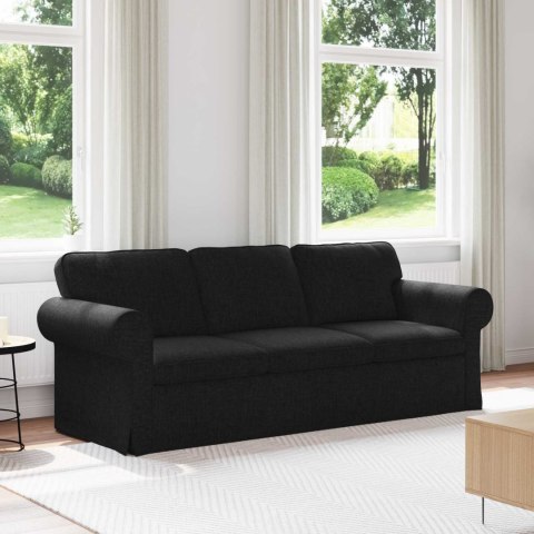 Sofa Czarny 215 x 82 x 80 cm Metal