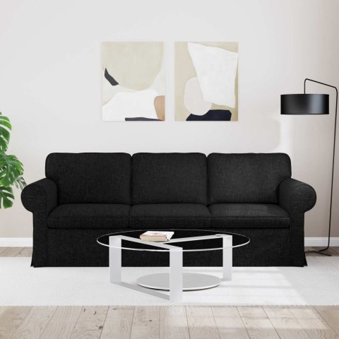 Sofa Czarny 215 x 82 x 80 cm Metal