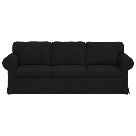 Sofa Czarny 215 x 82 x 80 cm Metal