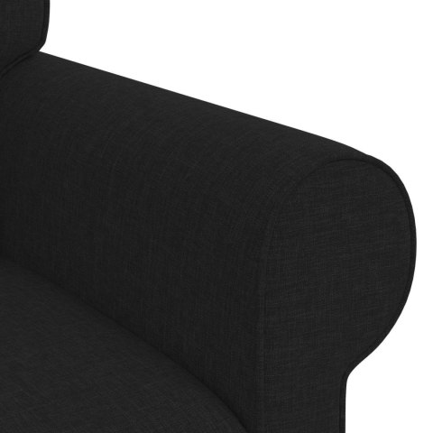 Sofa Czarny 215 x 82 x 80 cm Metal