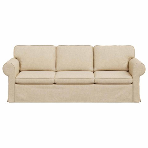 Sofa Kremowy 215 x 82 x 80 cm Metal