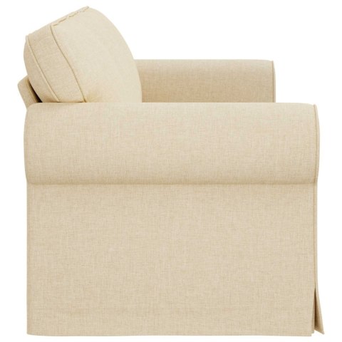 Sofa Kremowy 215 x 82 x 80 cm Metal