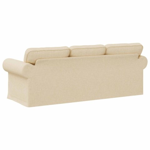 Sofa Kremowy 215 x 82 x 80 cm Metal