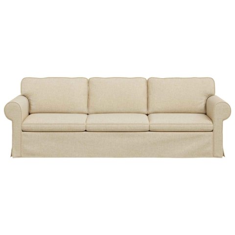 Sofa Kremowy 215 x 82 x 80 cm Metal