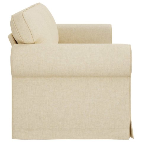 Sofa Kremowy 215 x 82 x 80 cm Metal