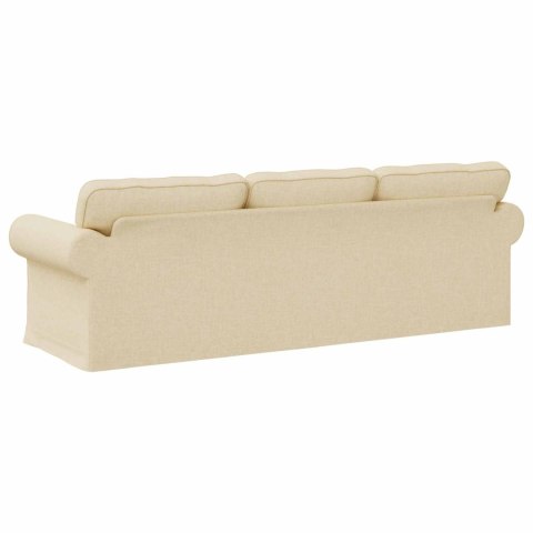 Sofa Kremowy 215 x 82 x 80 cm Metal