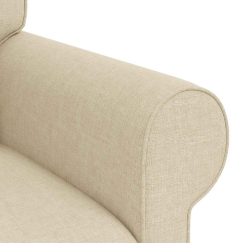 Sofa Kremowy 215 x 82 x 80 cm Metal