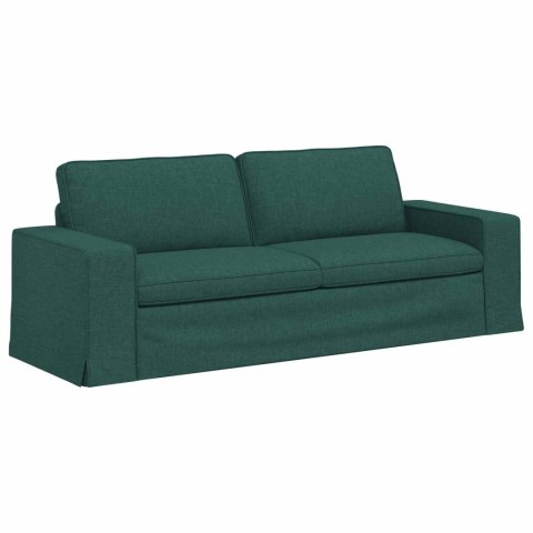 Sofa Ciemna zieleń 222 x 80 x 82 cm Metal