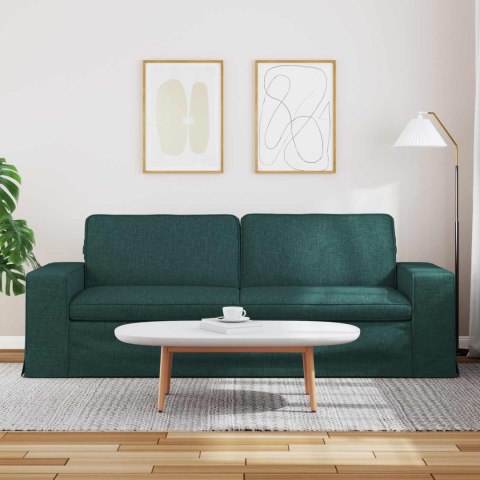 Sofa Ciemna zieleń 222 x 80 x 82 cm Metal