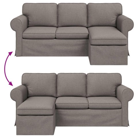 Sofa Ciemnoszary 215 x 138 x 80 cm Metal