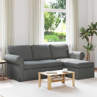 Sofa Ciemnoszary 215 x 138 x 80 cm Metal