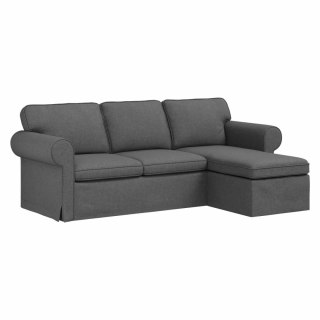 Sofa Ciemnoszary 215 x 138 x 80 cm Metal