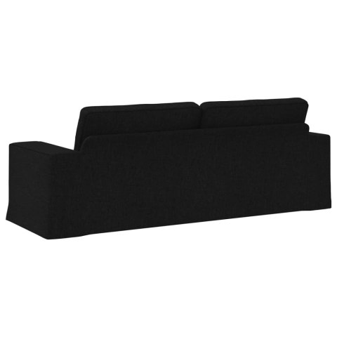 Sofa Czarny 222 x 80 x 82 cm Metal