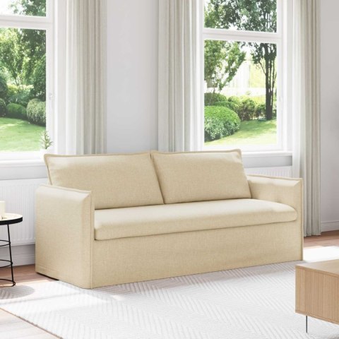 Sofa Kremowy 195 x 82 x 85 cm Metal