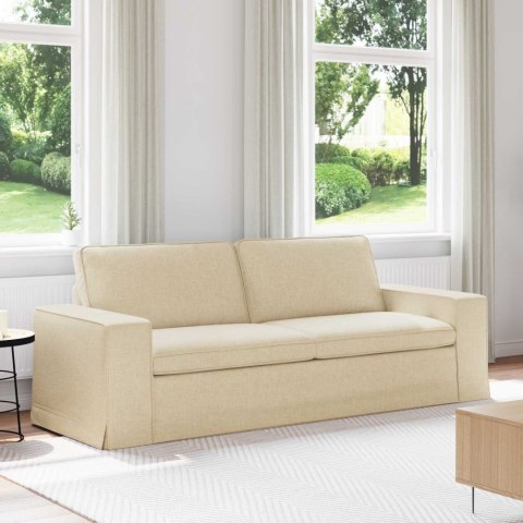 Sofa Kremowy 222 x 80 x 82 cm Metal