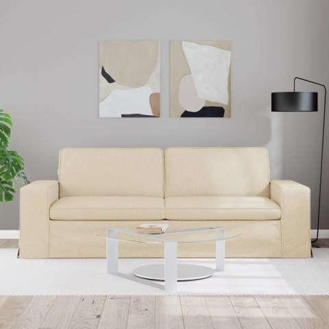 Sofa Kremowy 222 x 80 x 82 cm Metal
