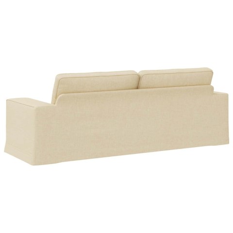 Sofa Kremowy 222 x 80 x 82 cm Metal