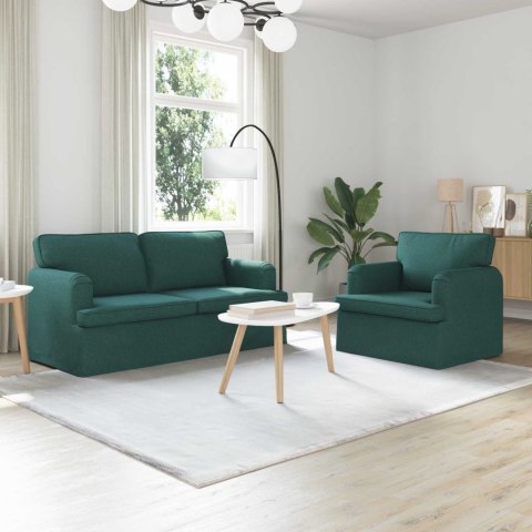 Sofa 2 pcs Ciemna zieleń Metal