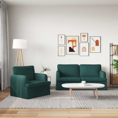 Sofa 2 pcs Ciemna zieleń Metal
