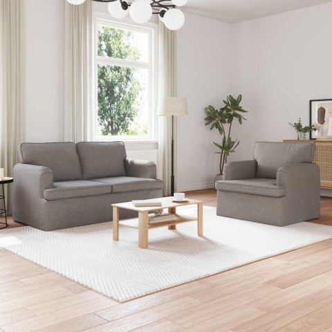 Sofa 2 pcs Ciemnoszary Metal