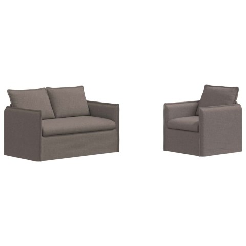 Sofa 2 pcs Ciemnoszary Metal