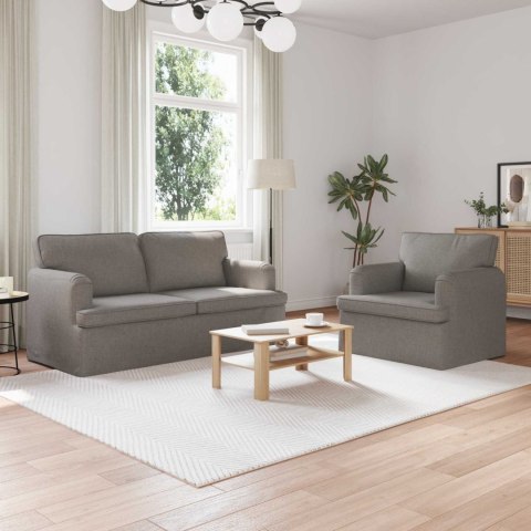 Sofa 2 pcs Ciemnoszary Metal