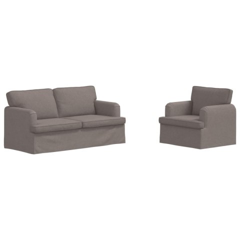 Sofa 2 pcs Ciemnoszary Metal