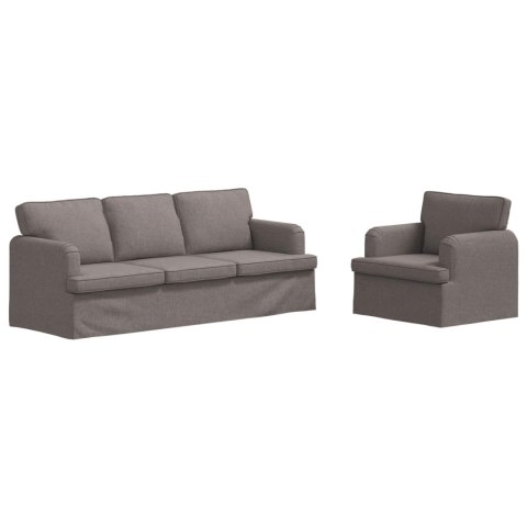 Sofa 2 pcs Ciemnoszary Metal