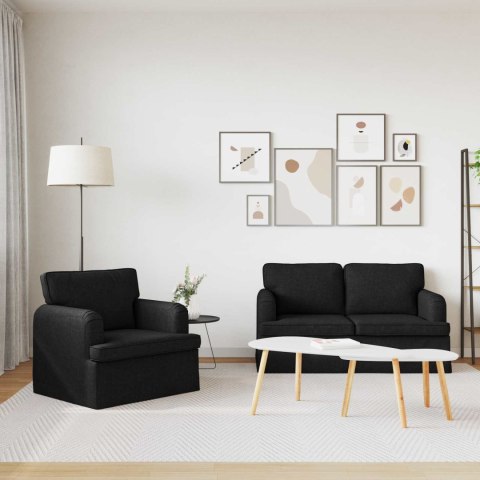 Sofa 2 pcs Czarny Metal