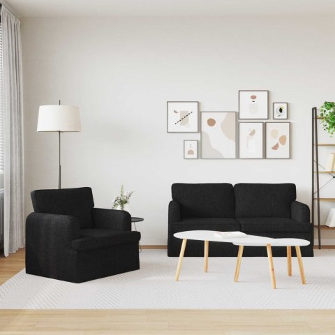 Sofa 2 pcs Czarny Metal